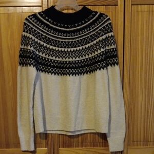 H&M Black and Cream Nordic Sweater